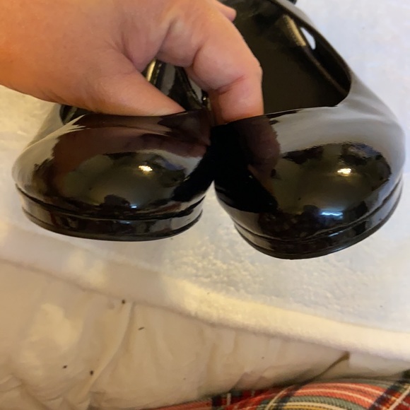 RALPH LAUREN SLINGBACK PATTEN LEATHER SHOES - Picture 6 of 6